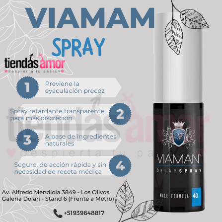 VIAMAN SPARAY RETARDANTE - SEXSHOP LOS OLIVOS 